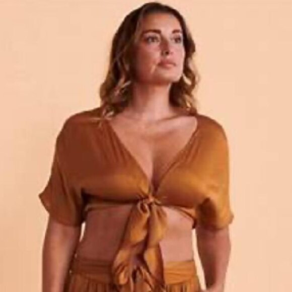 SANTEMARE TWO PIECE - SATIN PANTS & MATCHING TIE TOP - XL - BNWOT - Picture 4 of 9